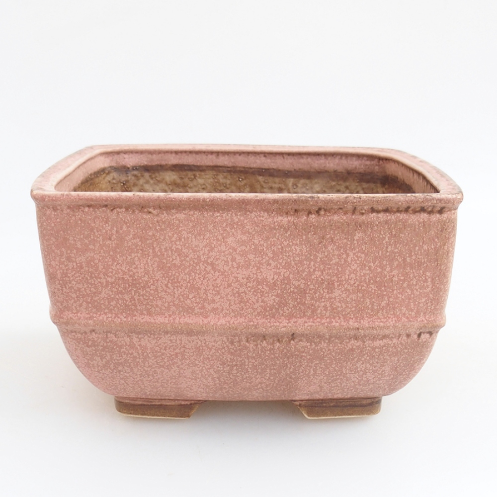 Ceramiczna miska bonsai 16 x 16 x 9 cm, kolor różowy