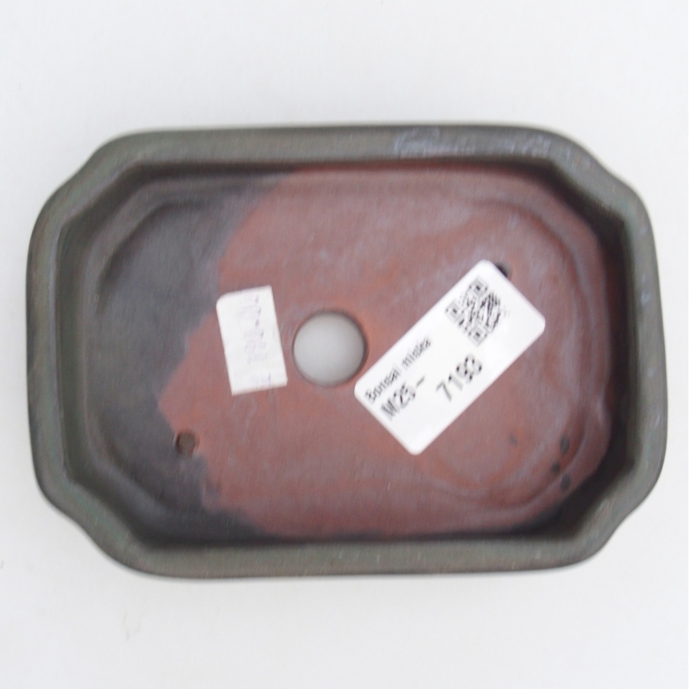 Ceramiczna miska na bonsai 13 x 9 x 3 cm, brązowa