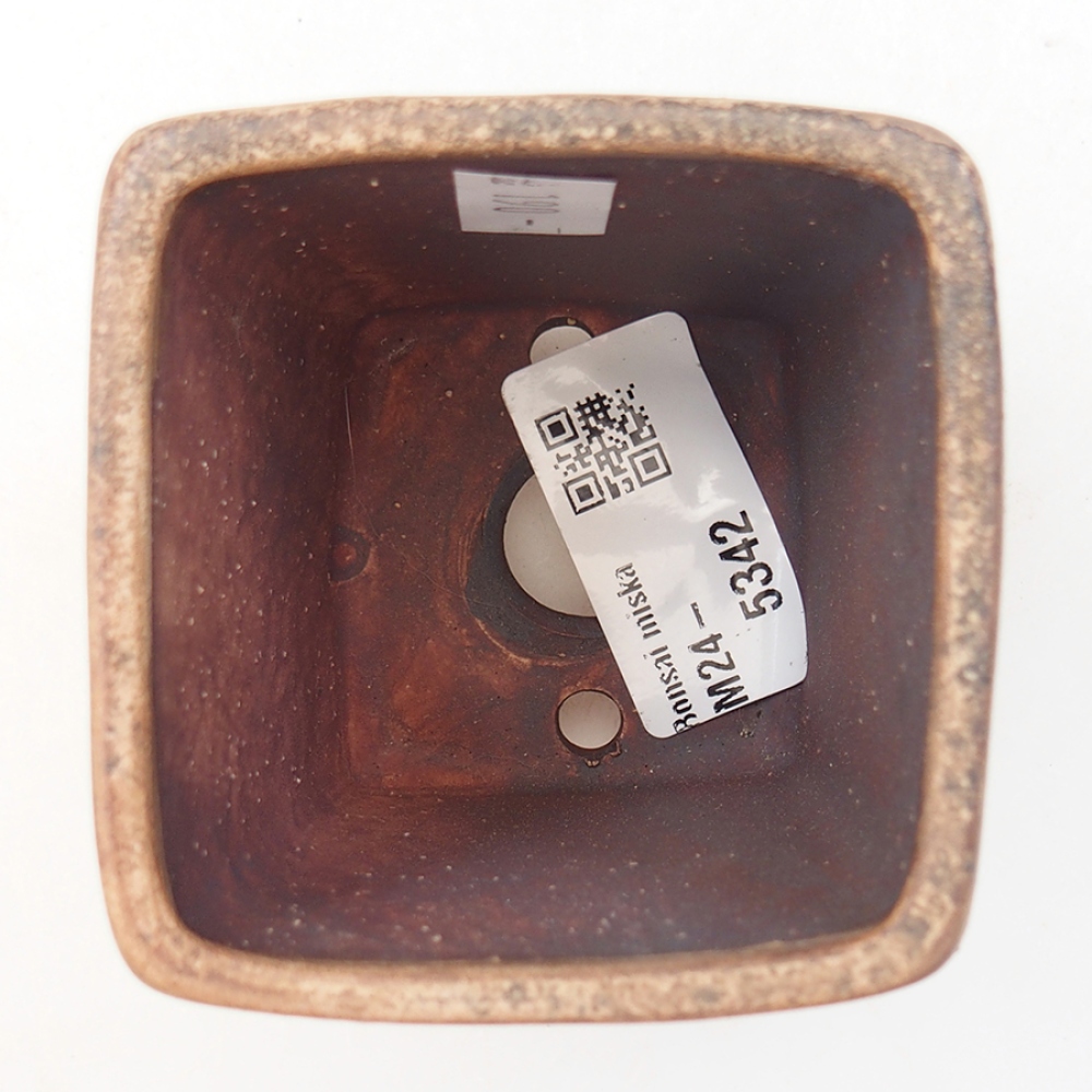Ceramiczna miska bonsai 6,5 x 6,5 x 7 cm, kolor różowy