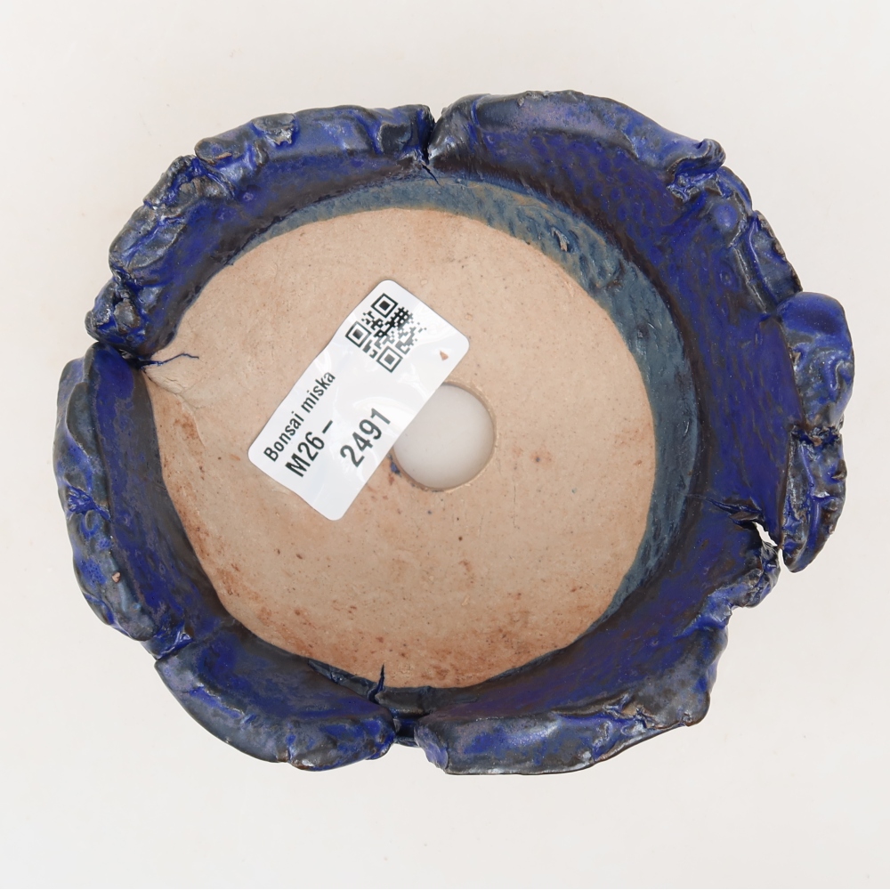 Ceramiczna skorupka  11,5 x 10,5 x 6 cm, kolor niebieski