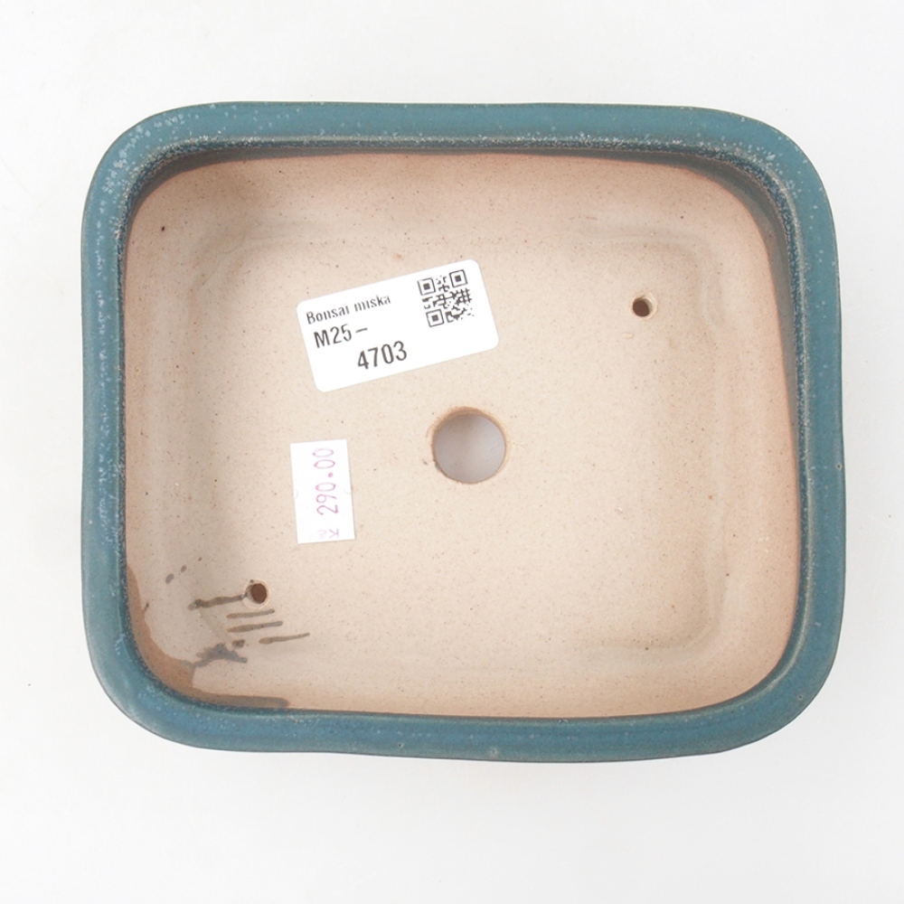 Ceramiczna miska bonsai 14 x 12,5 x 4,5 cm, kolor niebieski