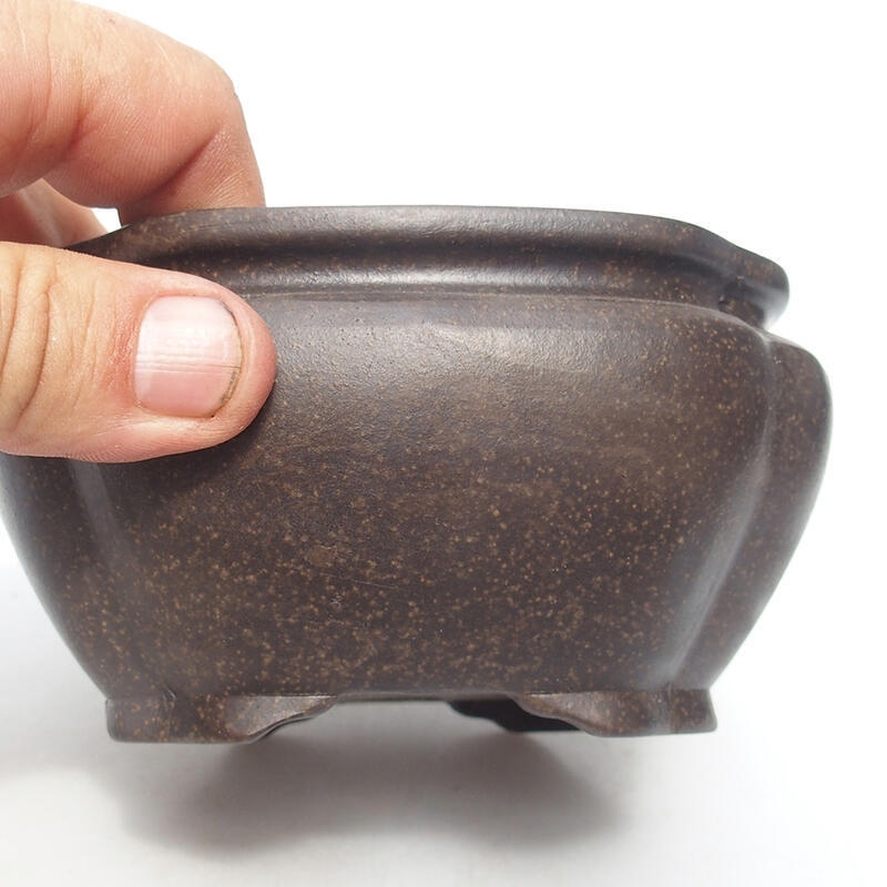 Miska Bonsai 12,5 x 12,5 x 6 cm, kolor brązowa ochra