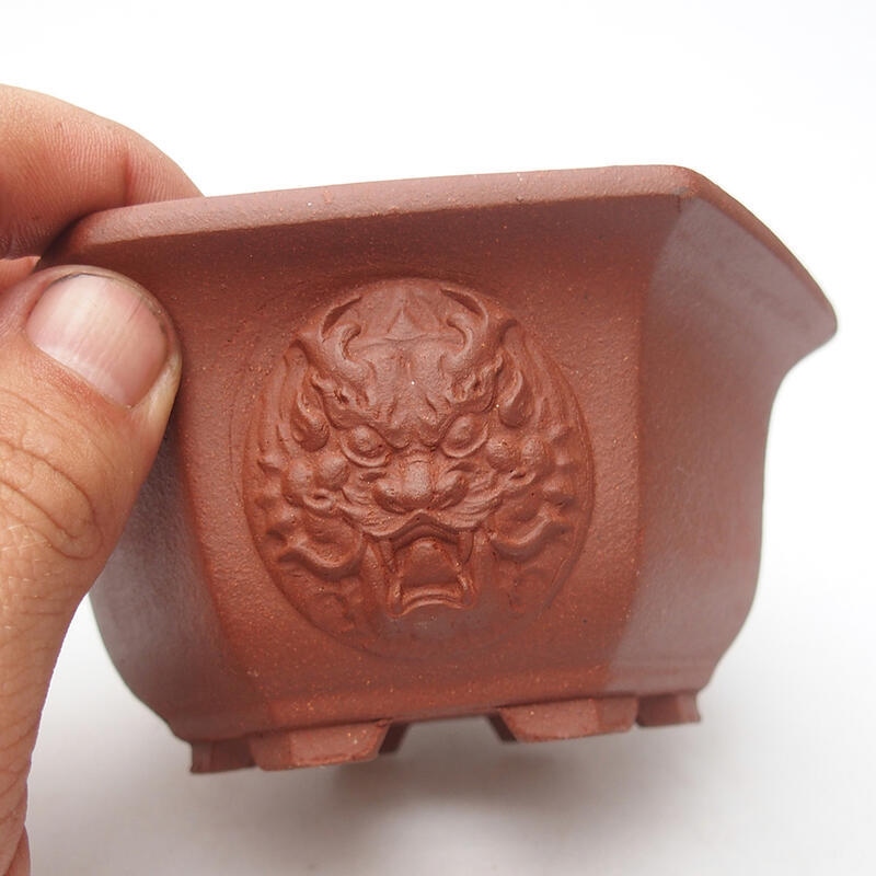 Miska Bonsai 13 x 12 x 6 cm, kolor ceglasty