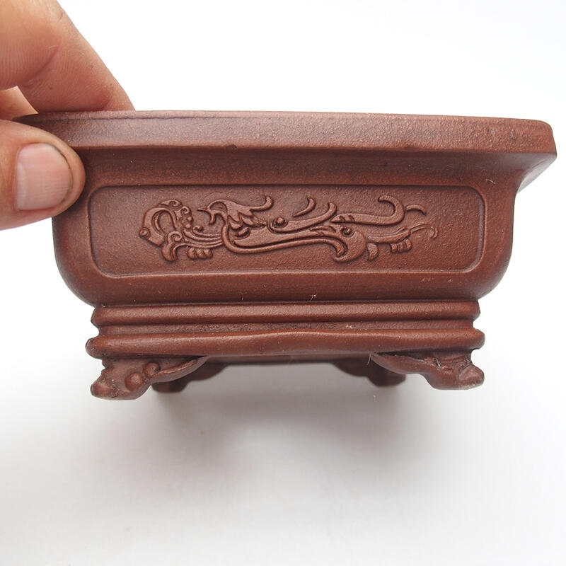 Miska Bonsai 13 x 13 x 6 cm, kolor brązowy