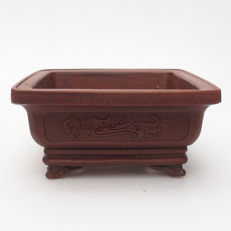 Miska Bonsai 13 x 13 x 6 cm, kolor brązowy