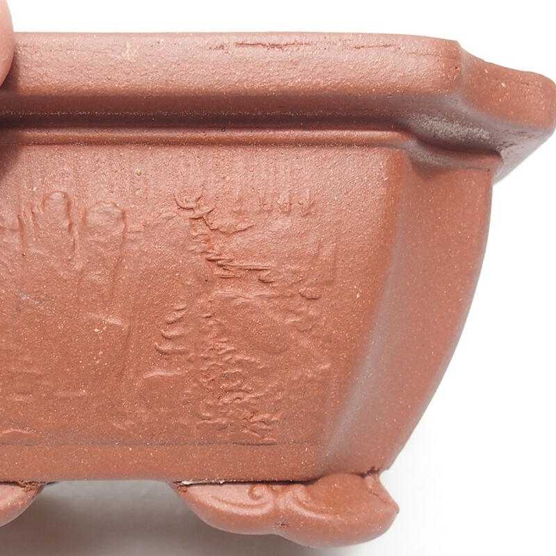 Miska Bonsai 14 x 14 x 7 cm, kolor ceglasty