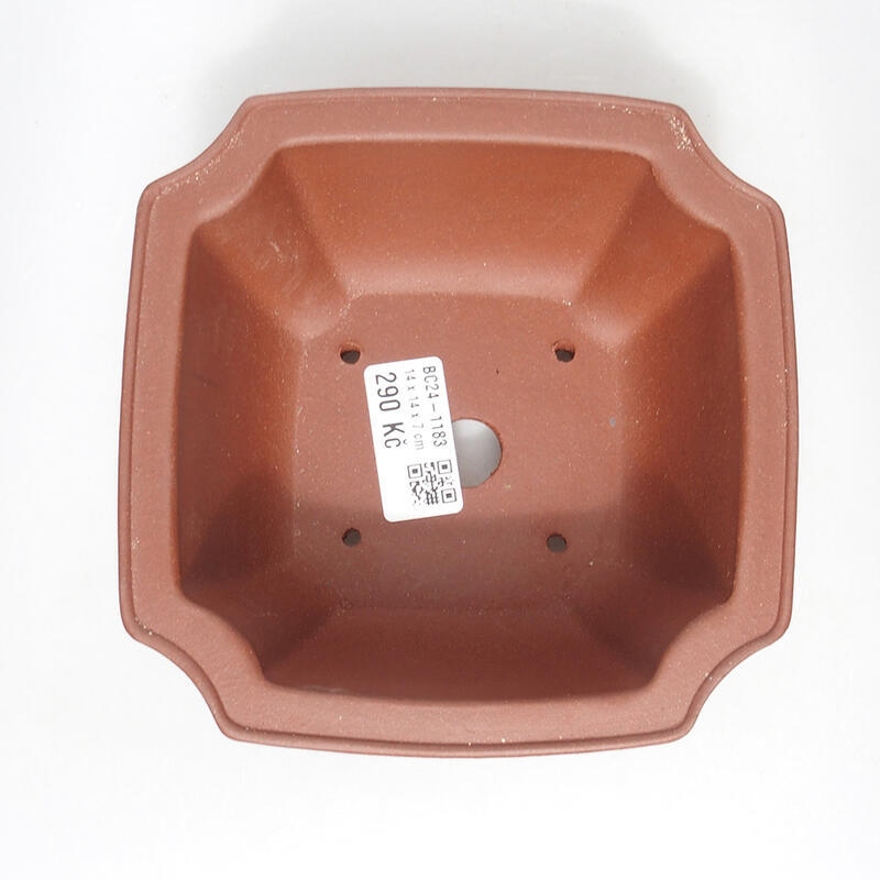 Miska Bonsai 14 x 14 x 7 cm, kolor ceglasty