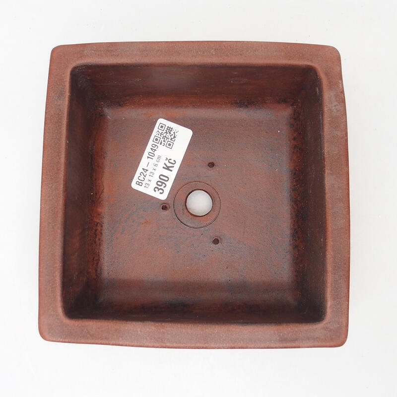 Miska Bonsai 13 x13 x 11 cm, kolor brązowy