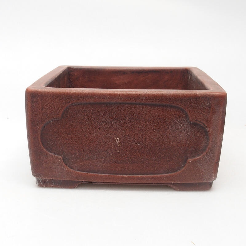 Miska Bonsai 13 x13 x 11 cm, kolor brązowy
