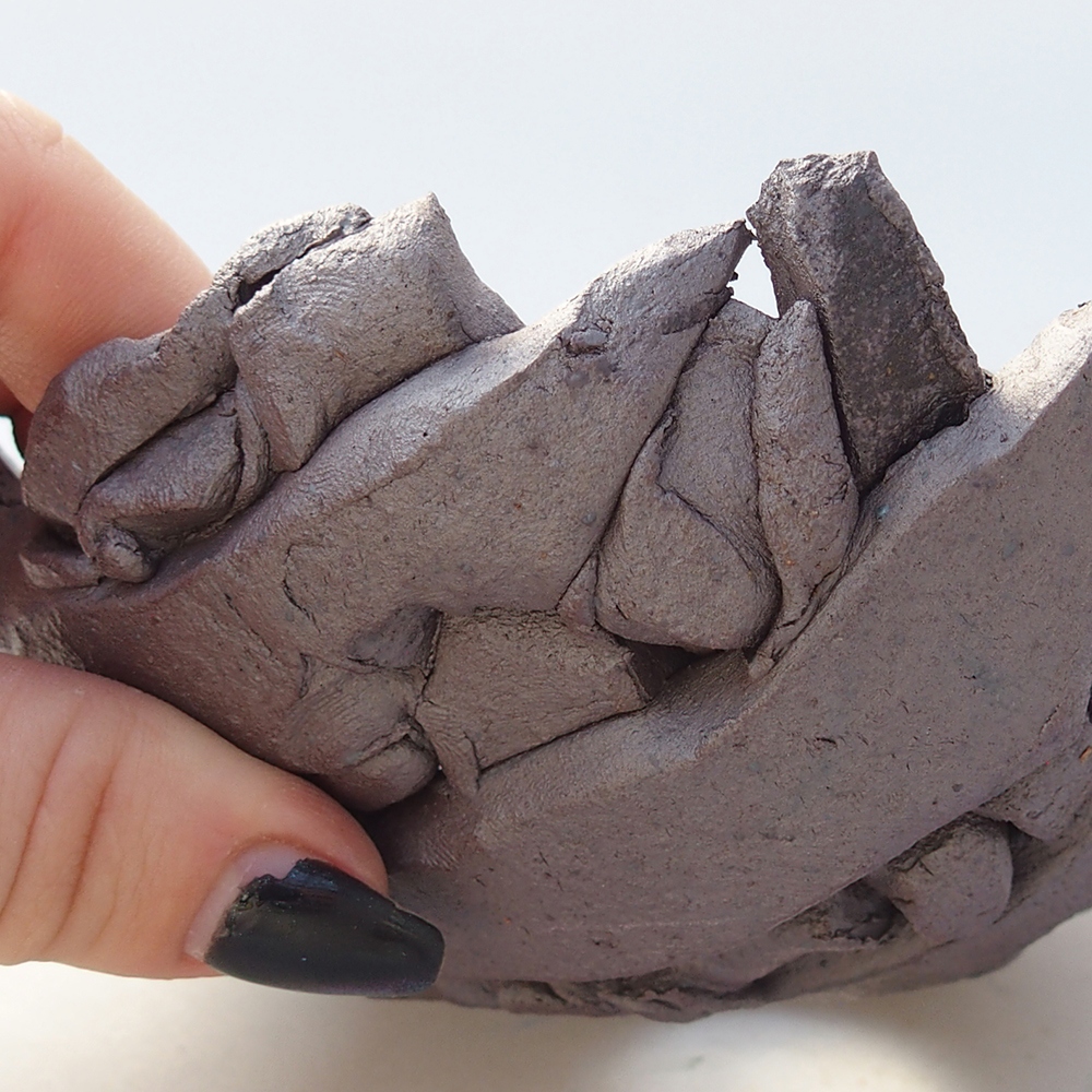 Muszla ceramiczna 14,5 x 13,5 x 6 cm, kolor metaliczny