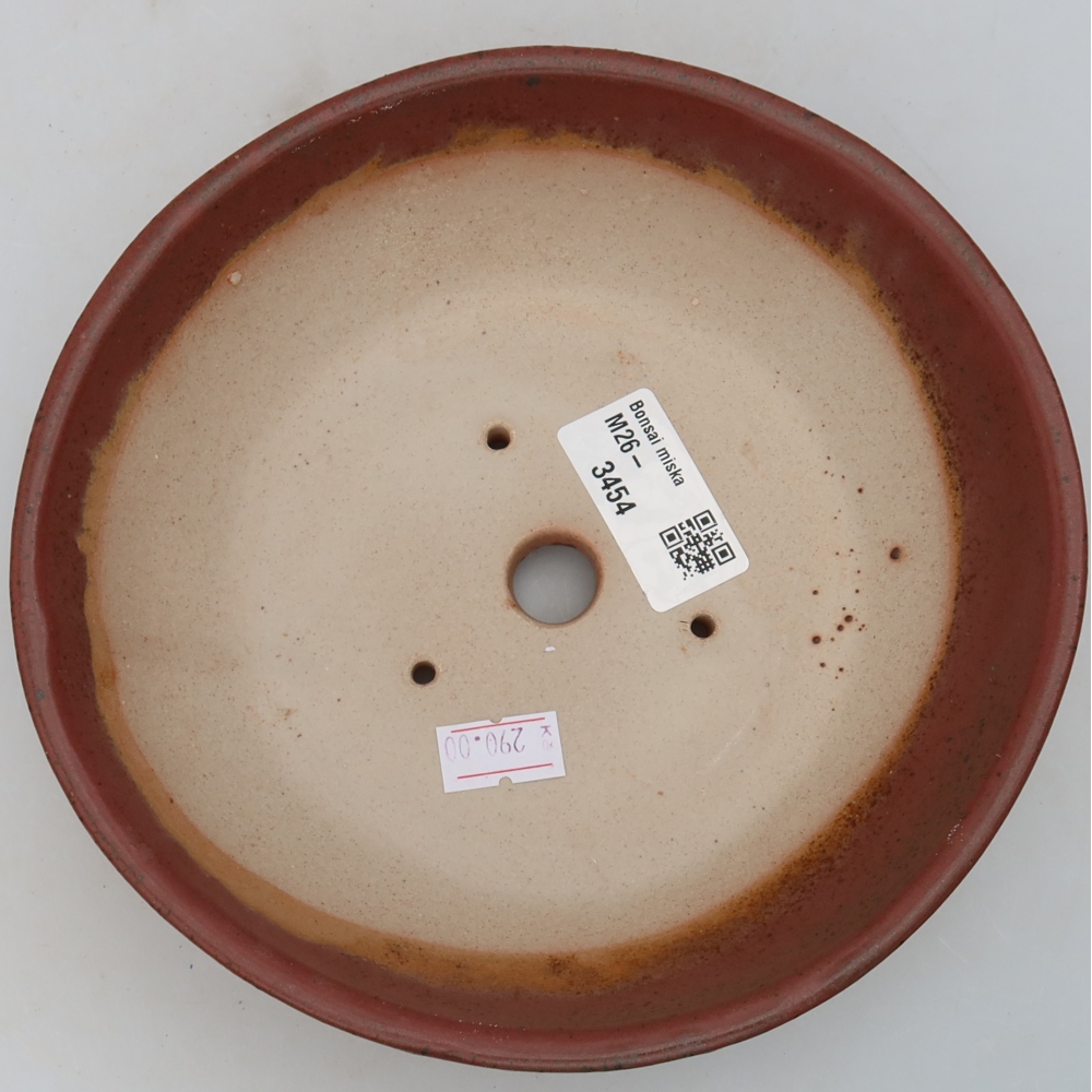 Ceramiczna miseczka do bonsai 17,5 x 17,5 x 5 cm, kolor różowy