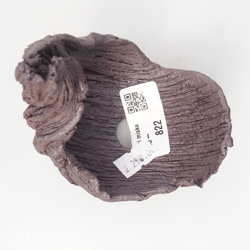 Muszla ceramiczna 8,5 x 7,5 x 11,5 cm, kolor metaliczny