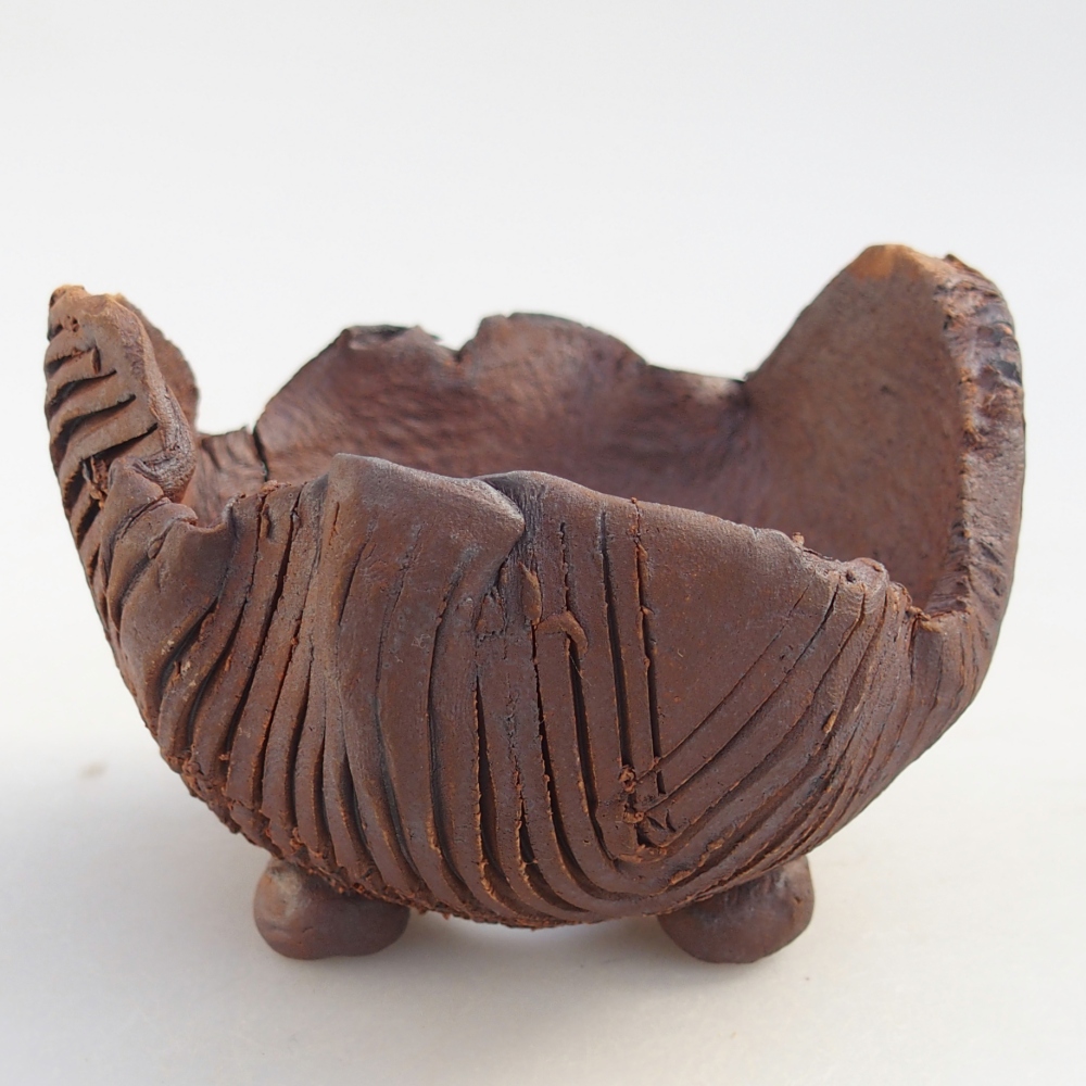 Ceramiczna muszla 10 x 9,5 x 7 cm, kolor brązowy