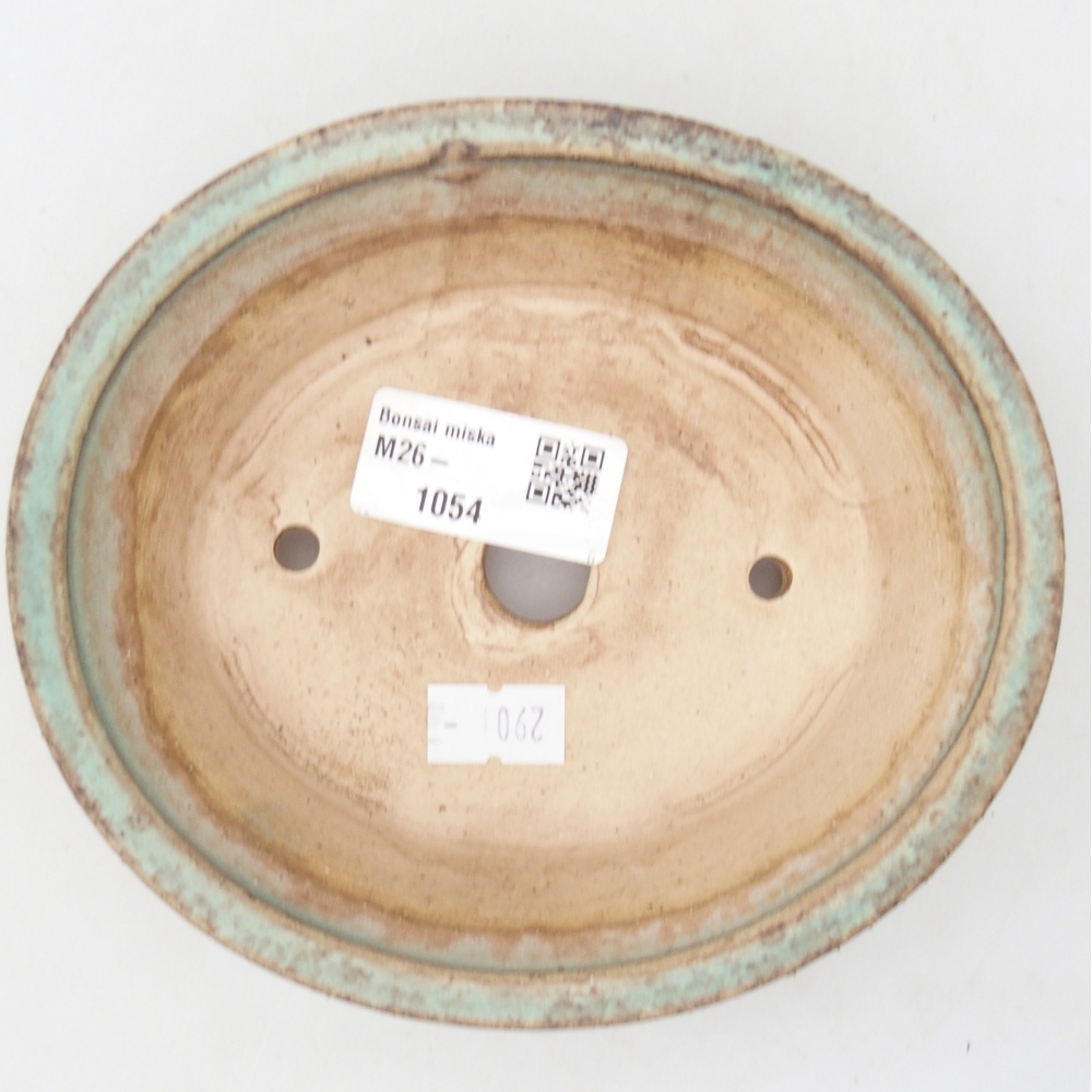 Ceramiczna miska do bonsai 14,5 x 12,5 x 4 cm, zielona