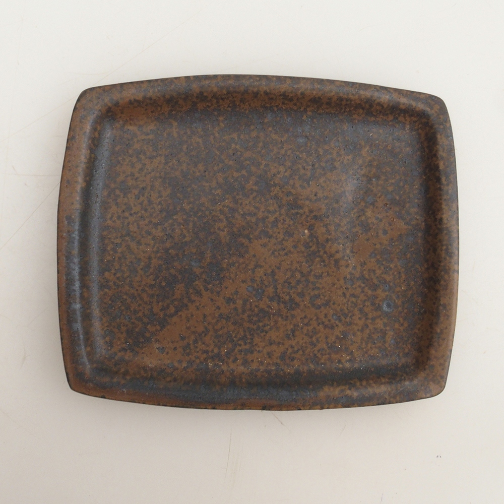 Miska bonsai + spodek H11 - 11,5 x 10 x 4 cm. - brązowy