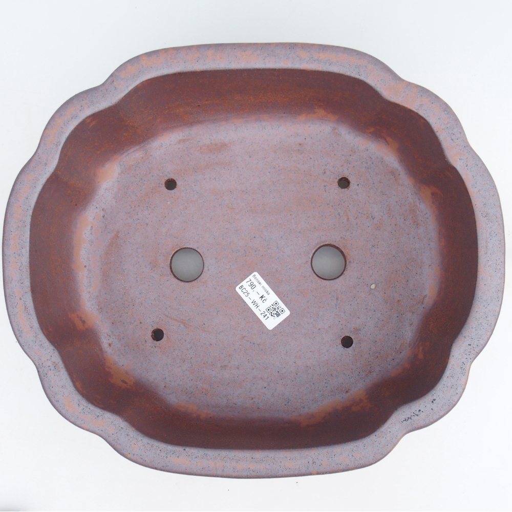 Ceramiczna miska do bonsai 31,5 x 27,5 x 10 cm, kolor metaliczny