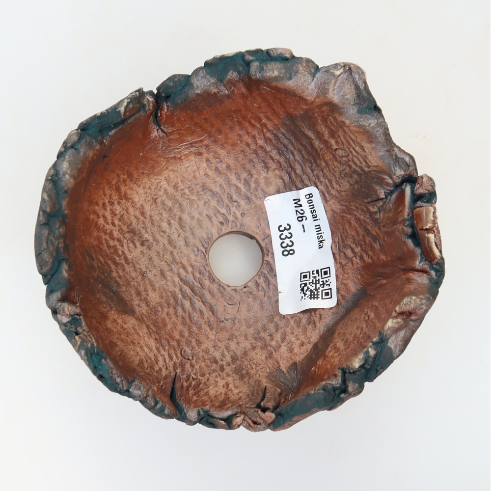 Ceramiczna skorupa  10,5 x 11 x 7 cm, kolor zielony