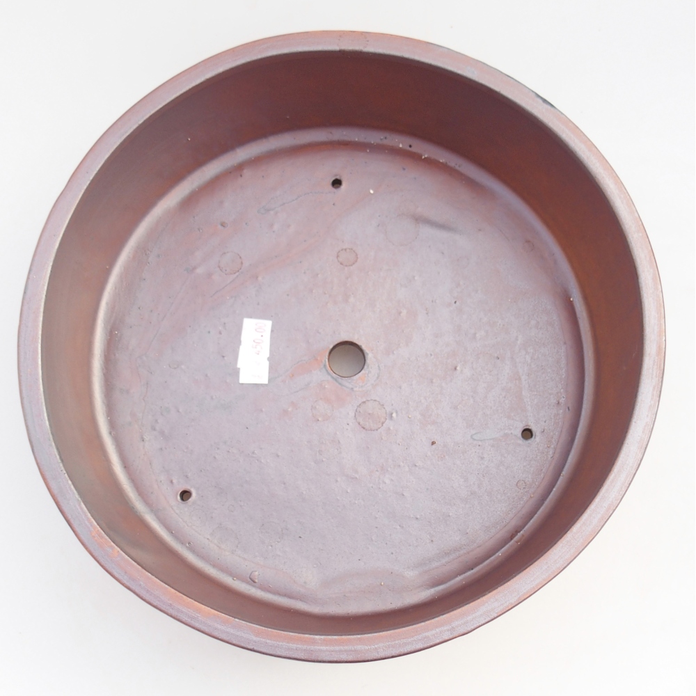 Ceramiczna miska na bonsai 24,5 x 24,5 x 7 cm, kolor metaliczny