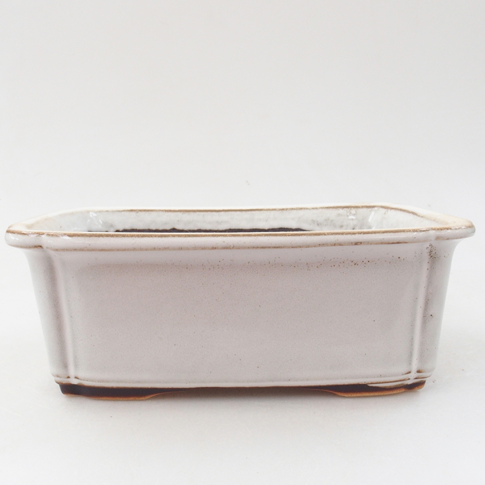 Ceramiczna miska bonsai 17 x 13 x 6 cm, kolor biały