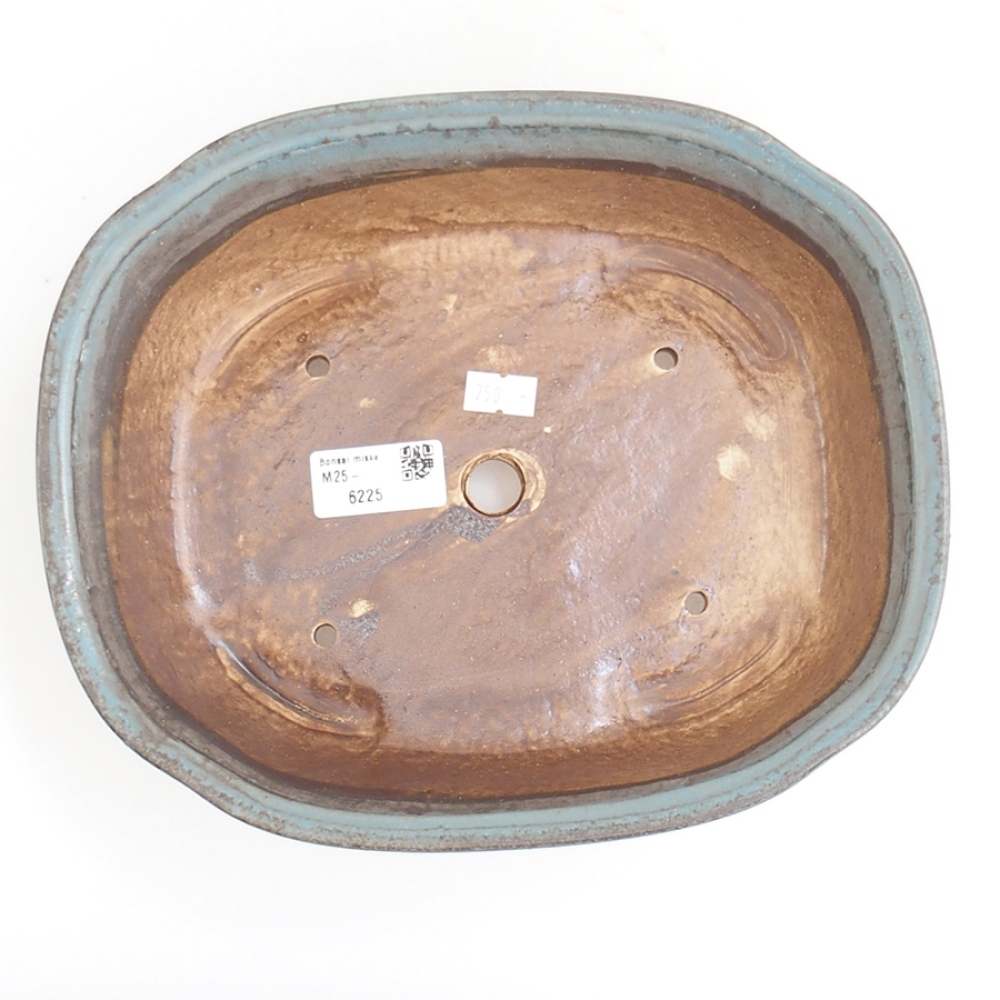 Ceramiczna miska do bonsai 25 x 20,5 x 7 cm, kolor niebieski