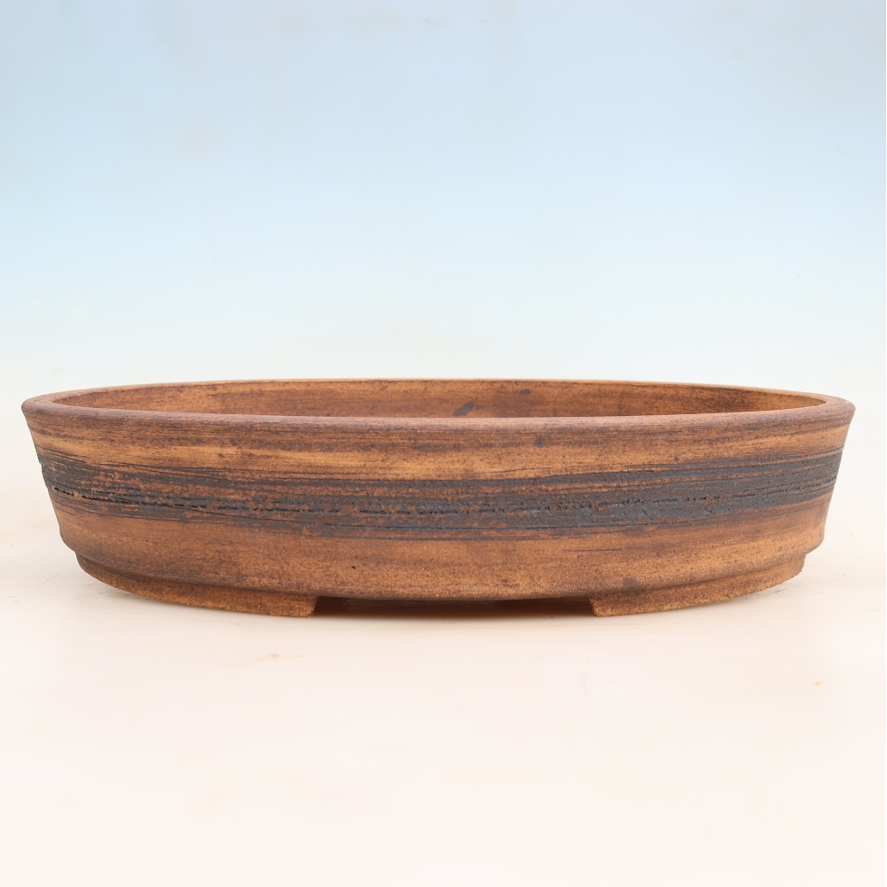 Ceramiczna miska do bonsai 38 x 30,5 x 7,5 cm, kolor brązowy