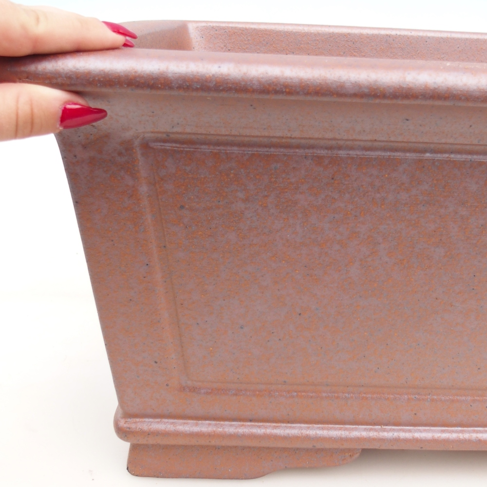 Ceramiczna misa bonsai 51 x 37,5 x 20 cm, kolor metaliczny - WYŁĄCZNIE ODBIÓR OSOBISTY lub transport paletowy