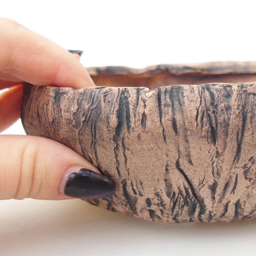 Ceramiczna miska do bonsai 14 x 14 x 5 cm, zielona