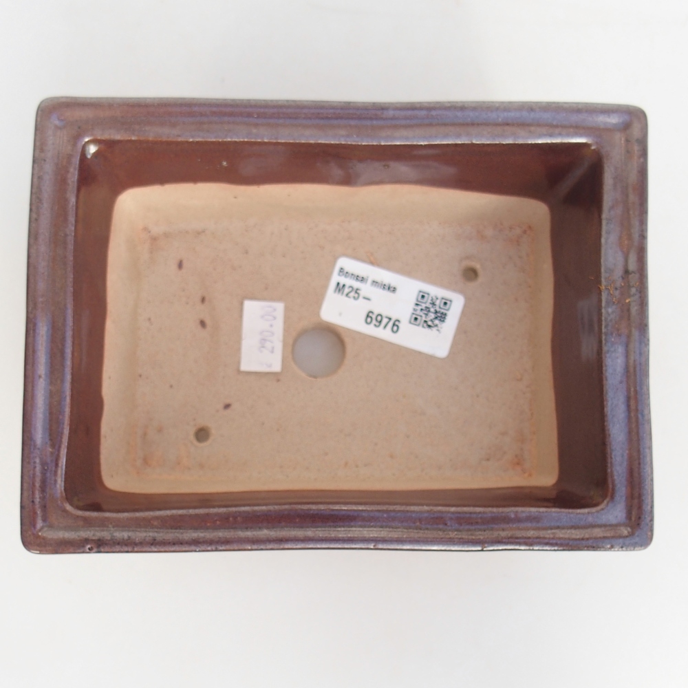 Ceramiczna miska do bonsai 16 x 12 x 6 cm, bordowa