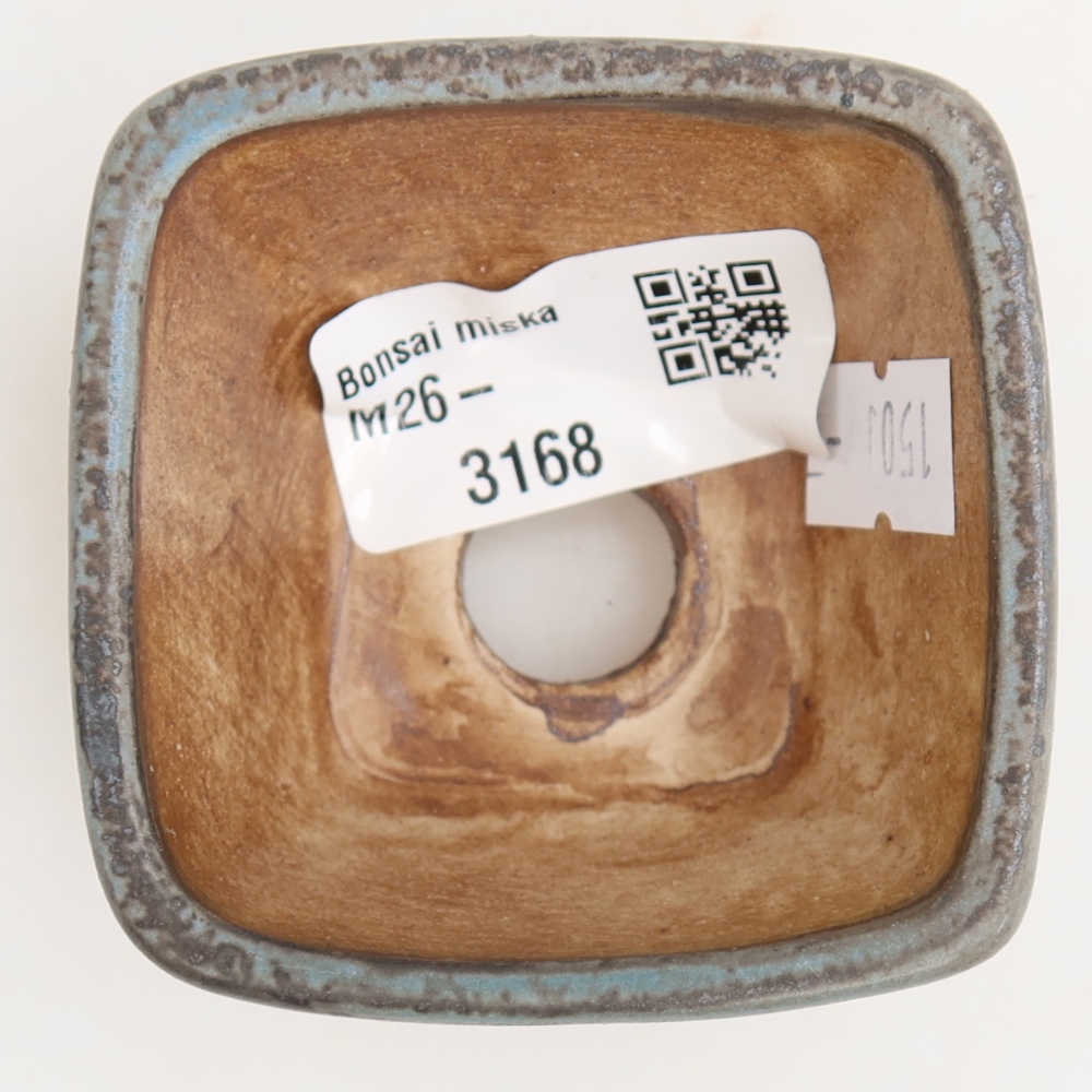 Ceramiczna miska do bonsai 6 x 6 x 4 cm, kolor niebieski