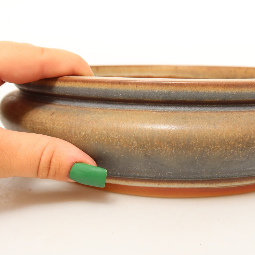 Ceramiczna muszla 23 x 23 x 7 cm, kolor brązowy