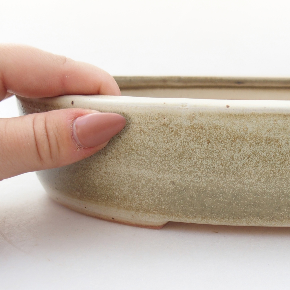 Ceramiczna miska na bonsai 27 x 21 x 5 cm, zielona