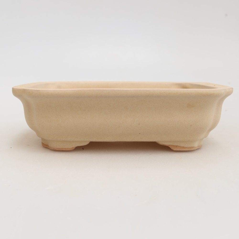 Ceramiczna miseczka do bonsai 14 x 11 x 4 cm, kolor beżowy