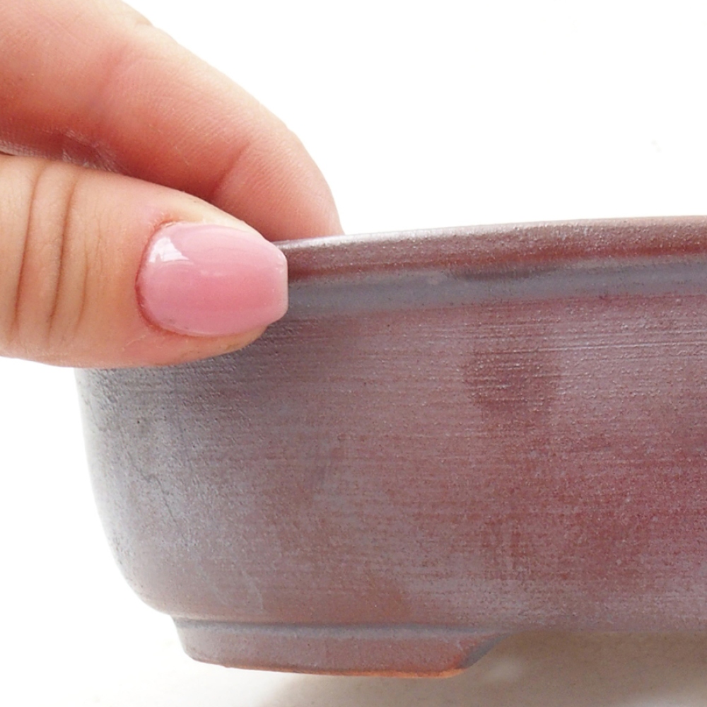 Ceramiczna miska bonsai 18,5 x 14,5 x 5 cm, kolor metaliczny