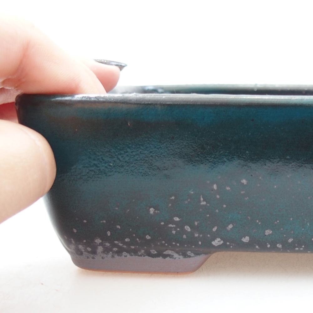 Ceramiczna miska bonsai 18 x 13 x 5 cm, kolor zielony