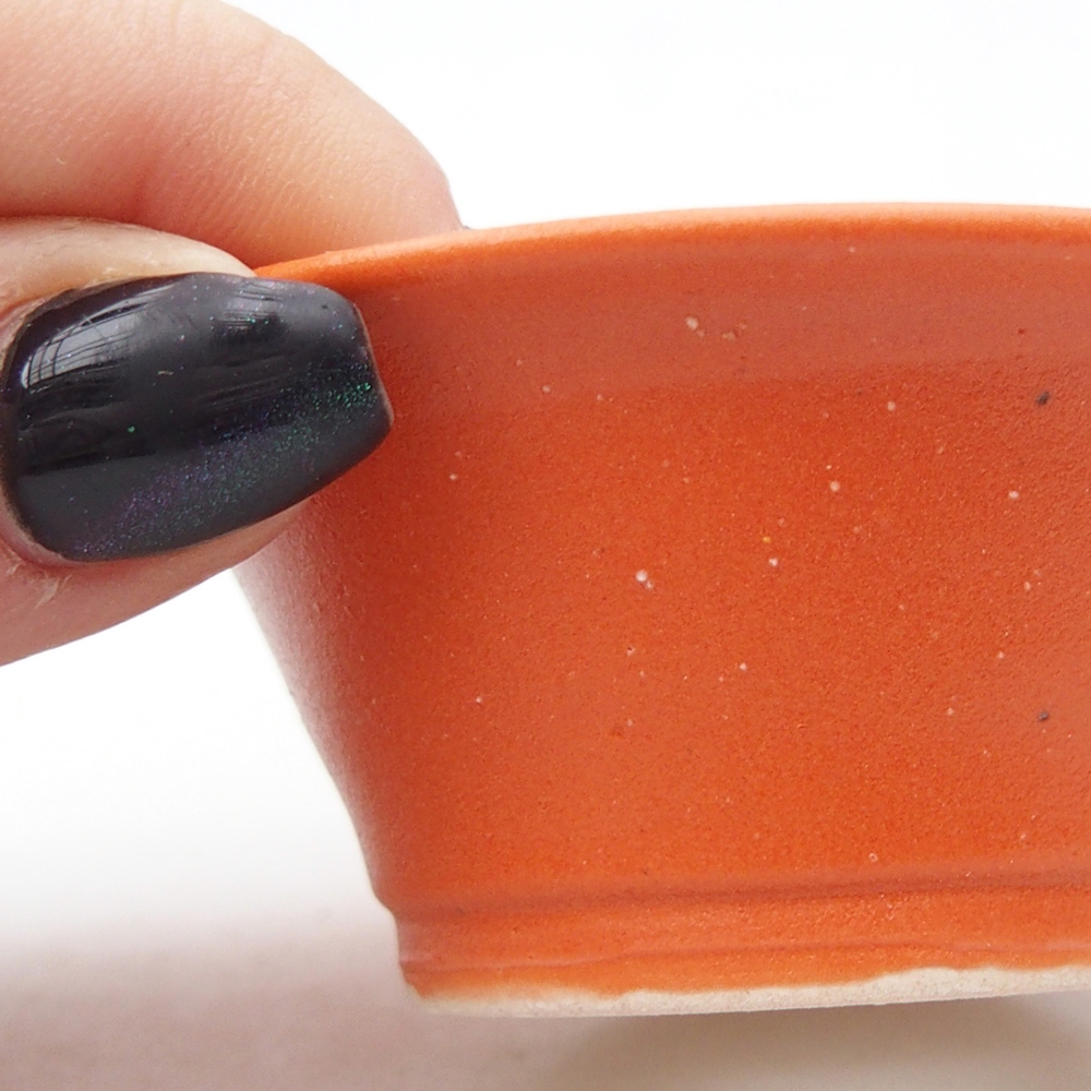 Mini miska do bonsai 7,5 x 7,5 x 3 cm, pomarańczowa