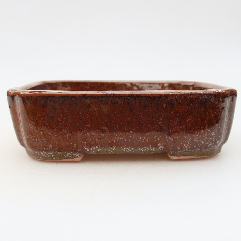 Ceramiczna miska do bonsai 15 x 12,5 x 4,5 cm, kolor brązowy