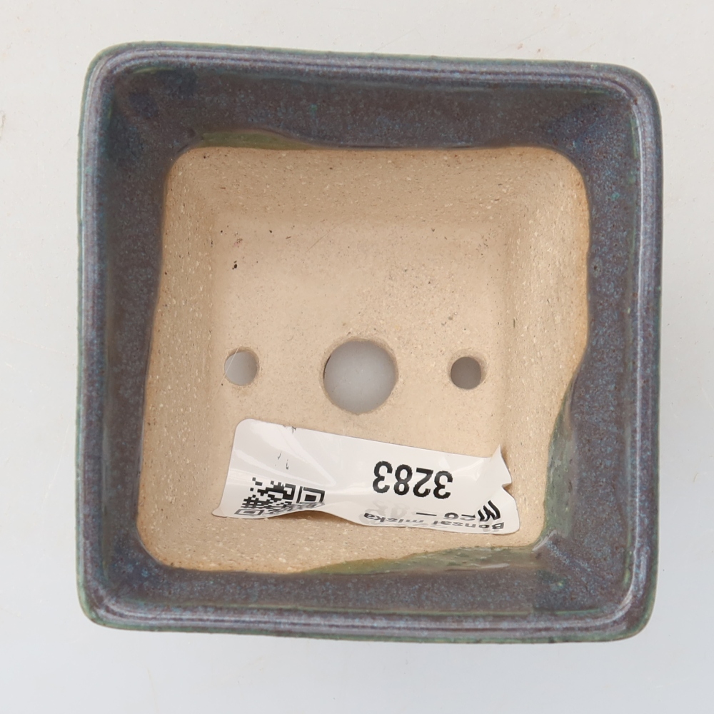 Ceramiczna miseczka do bonsai 6,5 x 6,5 x 5 cm, kolor szary