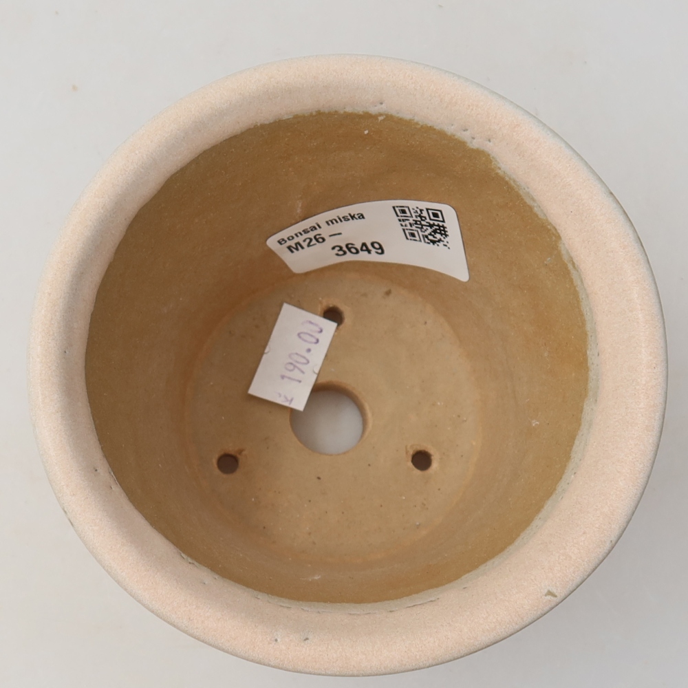 Ceramiczna miseczka do bonsai 11 x 11 x 7 cm, kolor różowy