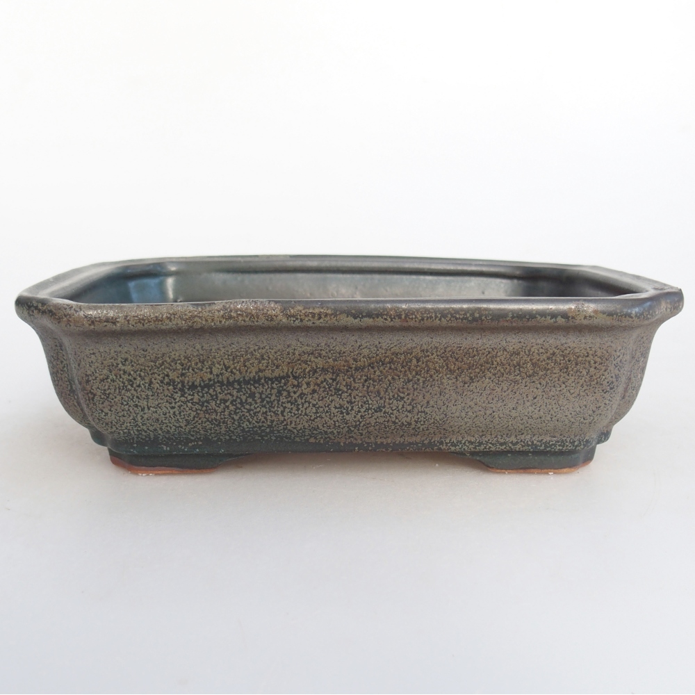 Ceramiczna miska do bonsai 18 x 13,5 x 5 cm, szara
