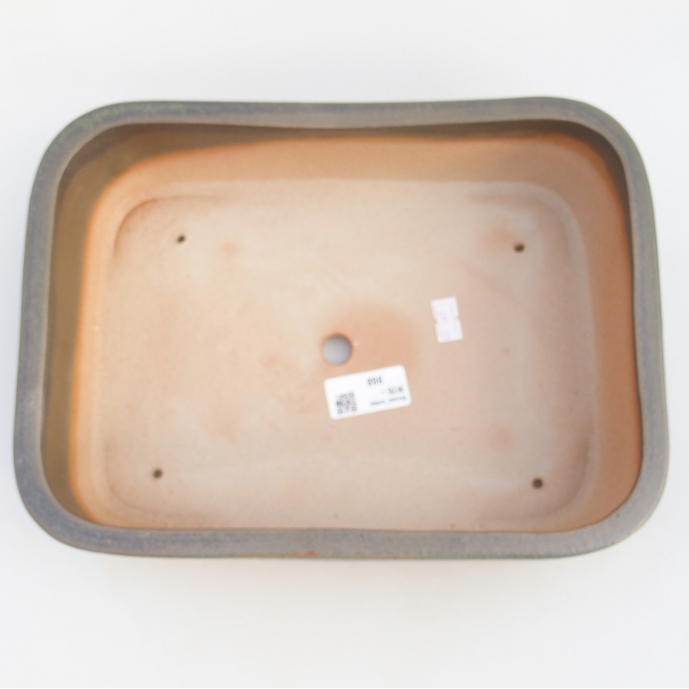 Ceramiczna miska na bonsai 28 x 20,5 x 7,5 cm, zielono-brązowa