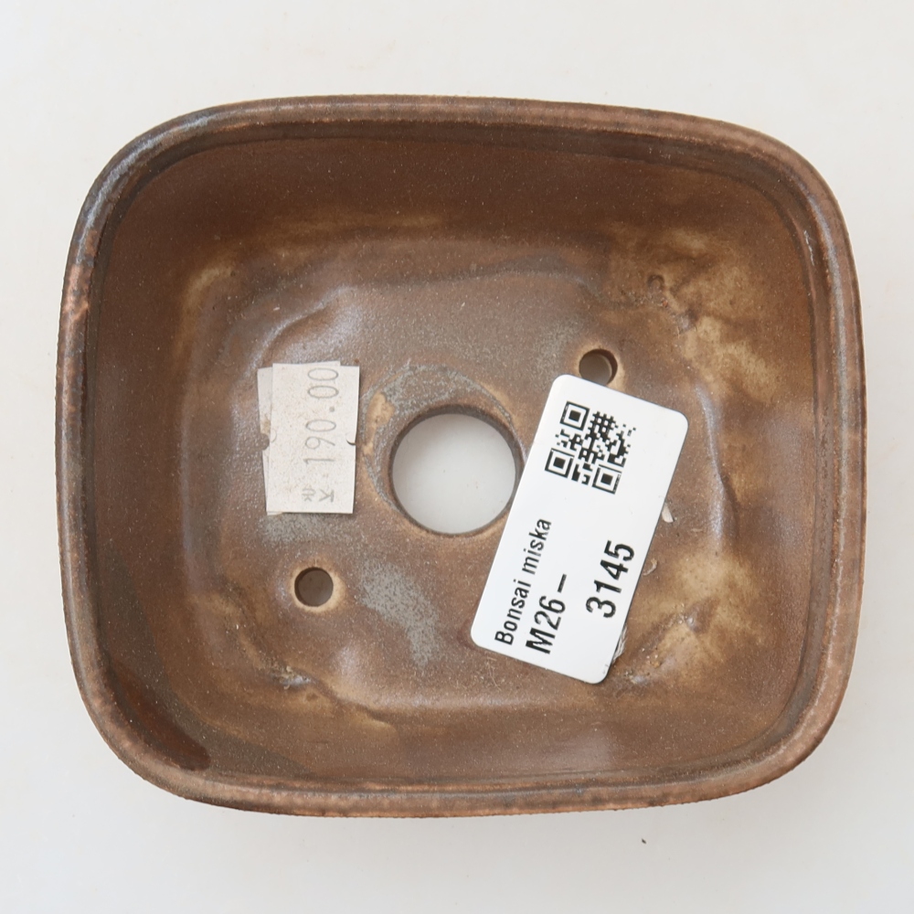 Ceramiczna miseczka do bonsai 10 x 8,5 x 4 cm, kolor różowy