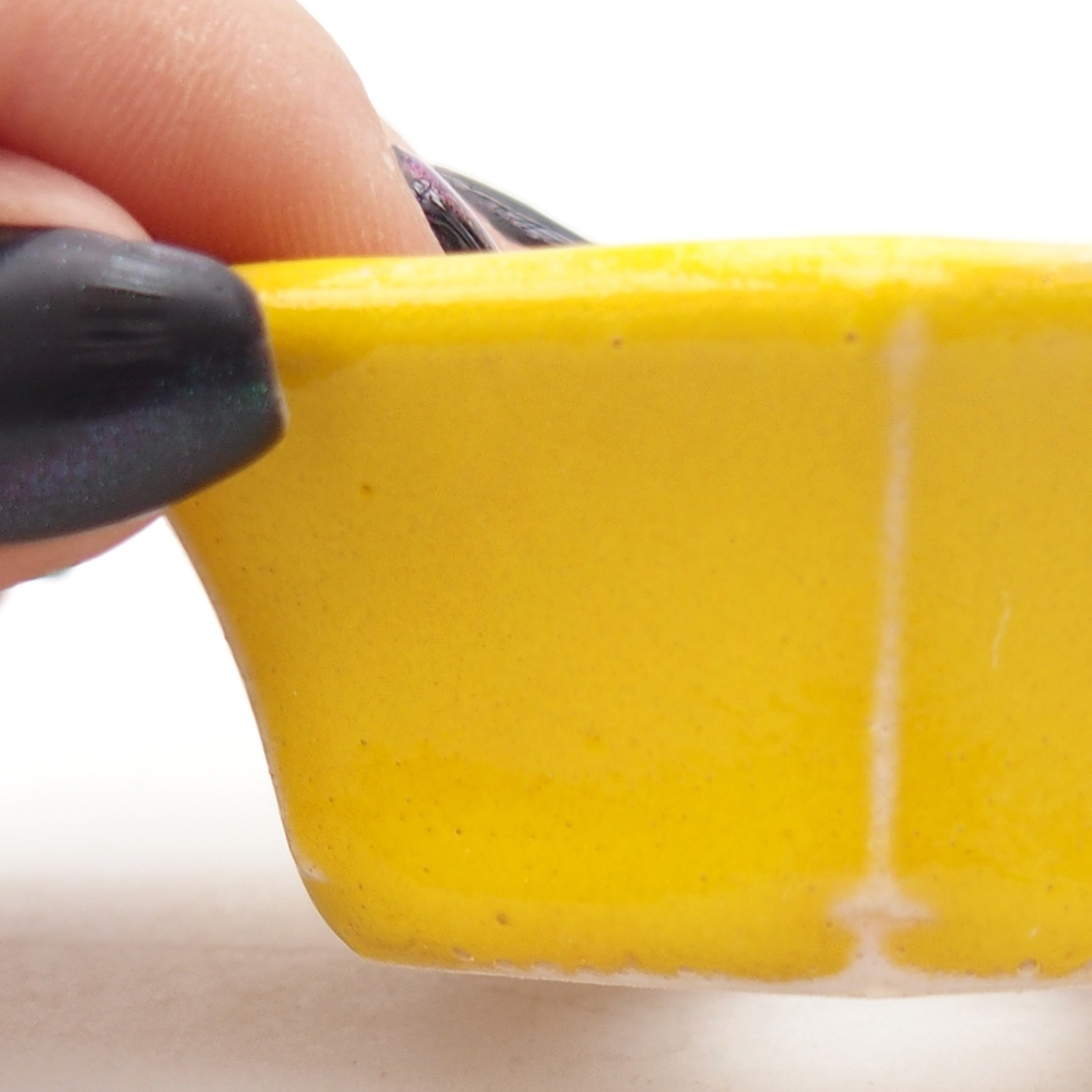 Mini miska do bonsai 6 x 5,5 x 2,5 cm, żółta