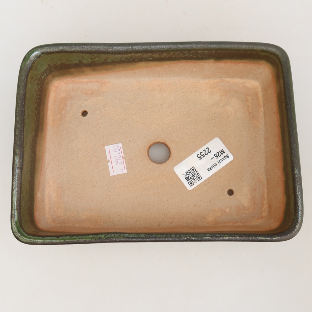 Ceramiczna miska do bonsai 18 x 13 x 5 cm, zielona