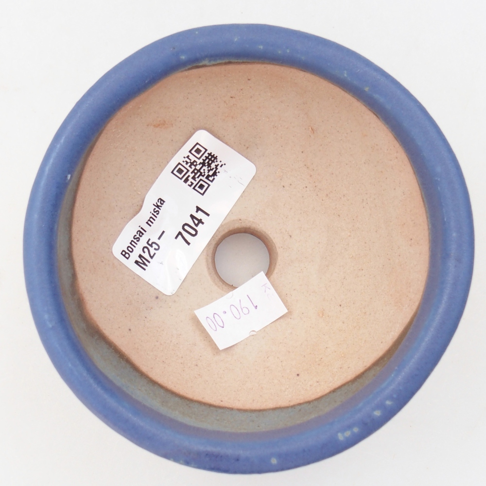 Ceramiczna miska na bonsai 9,5 x 9,5 x 5 cm, kolor niebieski