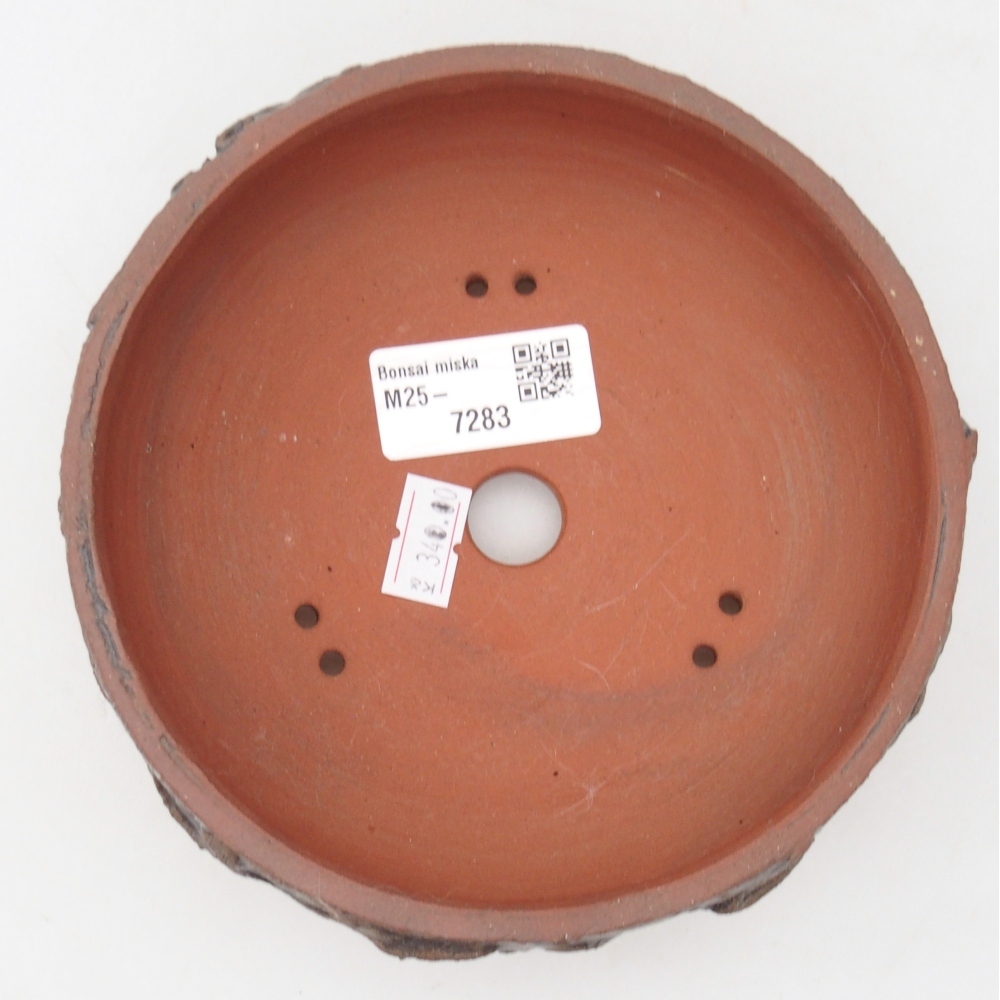 Ceramiczna miska do bonsai 14,5 x 14,5 x 5 cm, brązowa