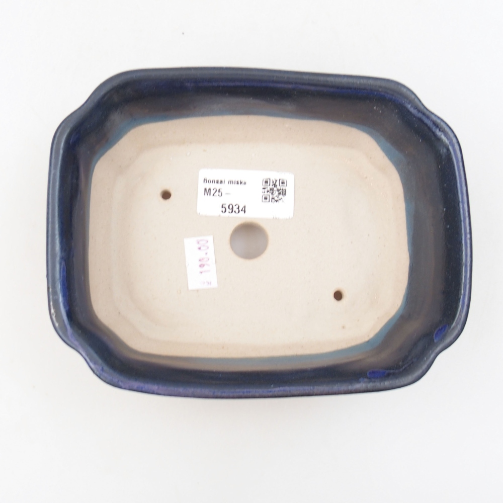 Ceramiczna miska bonsai 16 x 12,5 x 4,5 cm, kolor niebieski