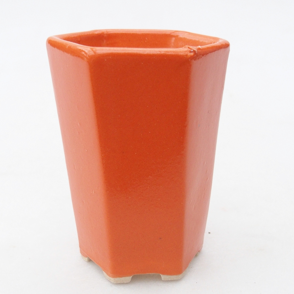 Mini miska do bonsai 5 x 4,5 x 6,5 cm, pomarańczowa