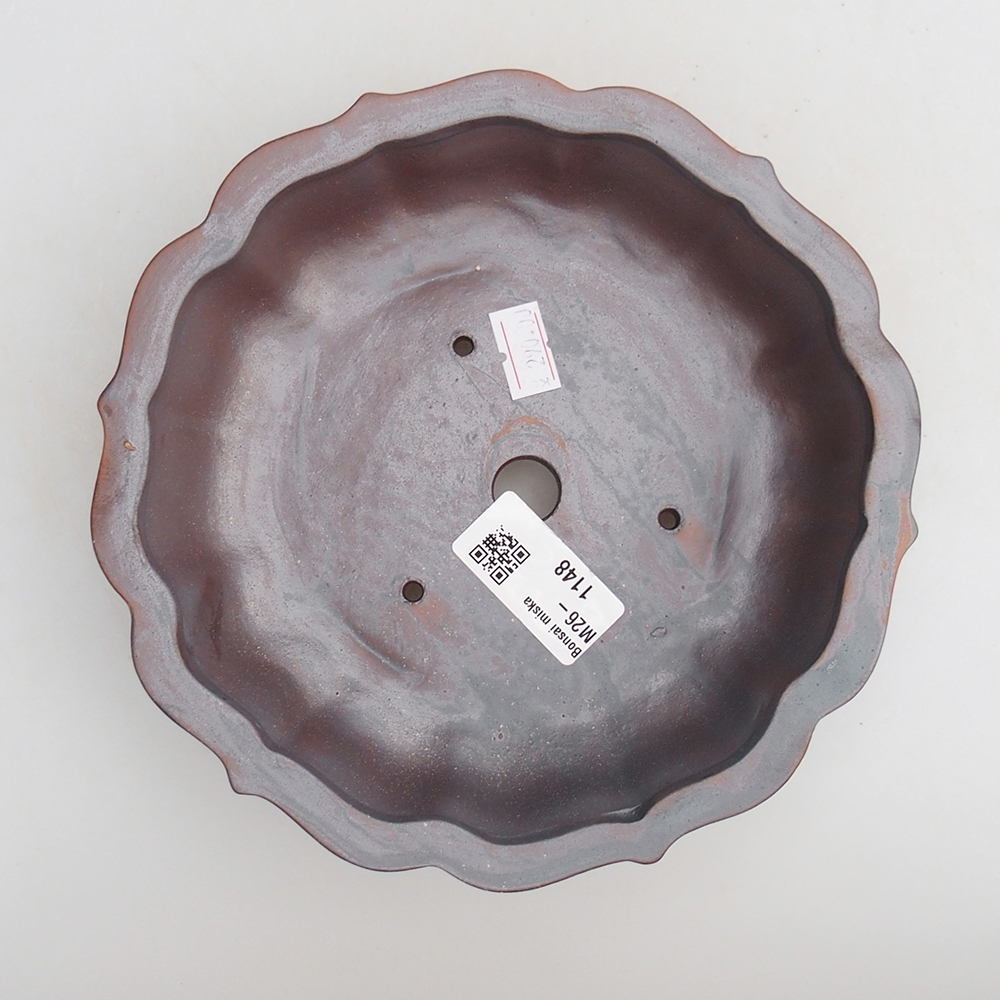 Ceramiczna miska na bonsai 18 x 18 x 4,5 cm, kolor metaliczny