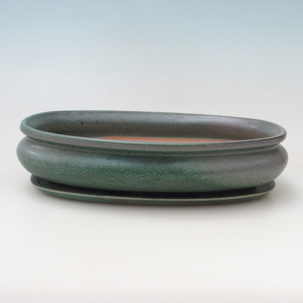 Bonsai bowl + spodek H01 - 12x9x5 cm