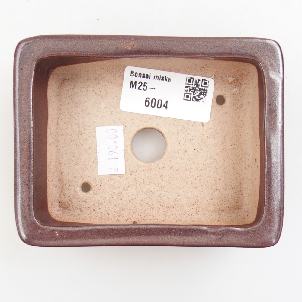 Ceramiczna miska bonsai 10,5 x 8,5 x 3,5 cm, kolor brązowy